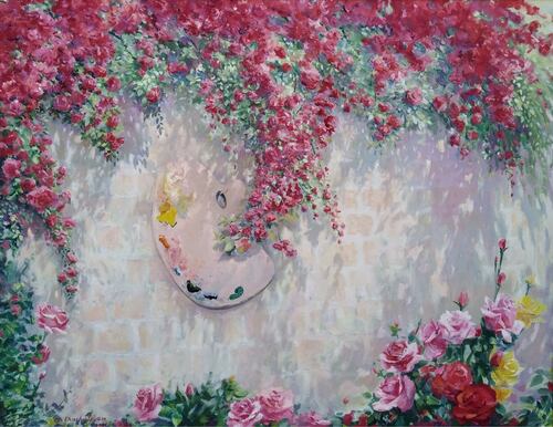 Roses waterfall